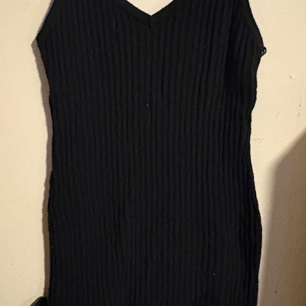 Black Ribbed Dress